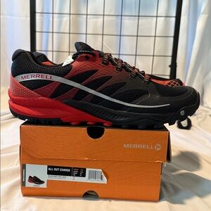 Merrell Black and Red All Out Charge Shoes